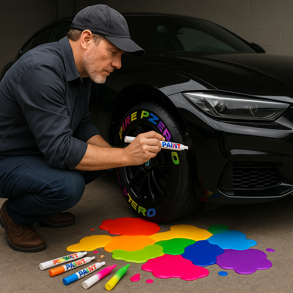 Marcador de Pintura para Neumáticos y Rayones en la Pintura de Auto