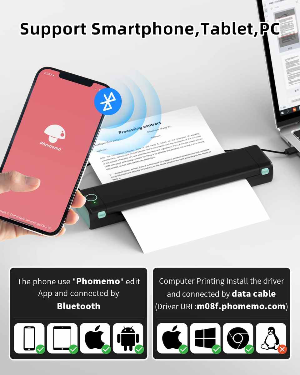 Impresora Portátil A4 Phomemo M08F