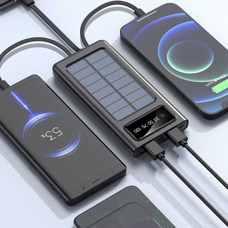 cargador solar portátil pantalla LED