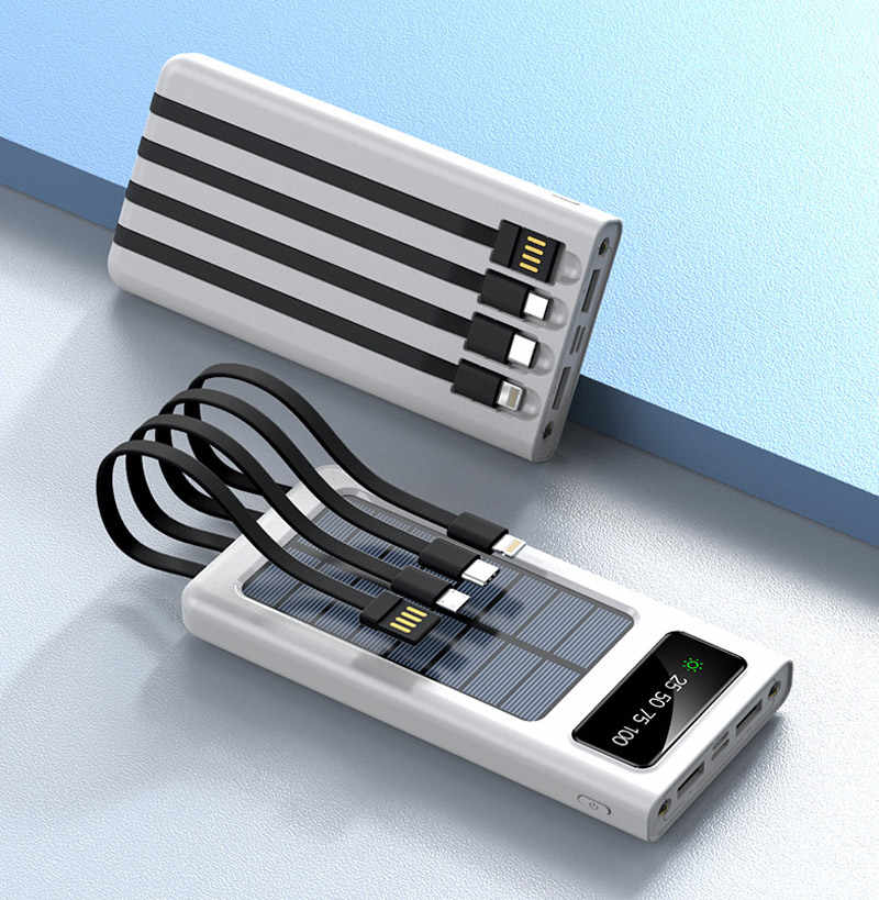 cargador solar portátil pantalla LED