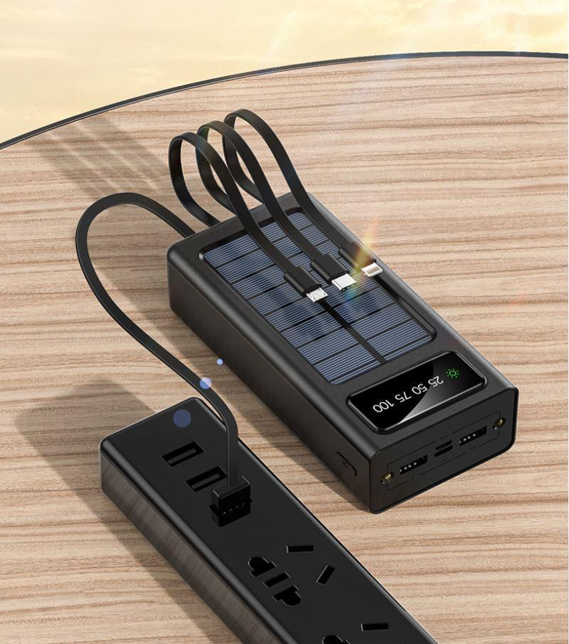 cargador solar portátil pantalla LED