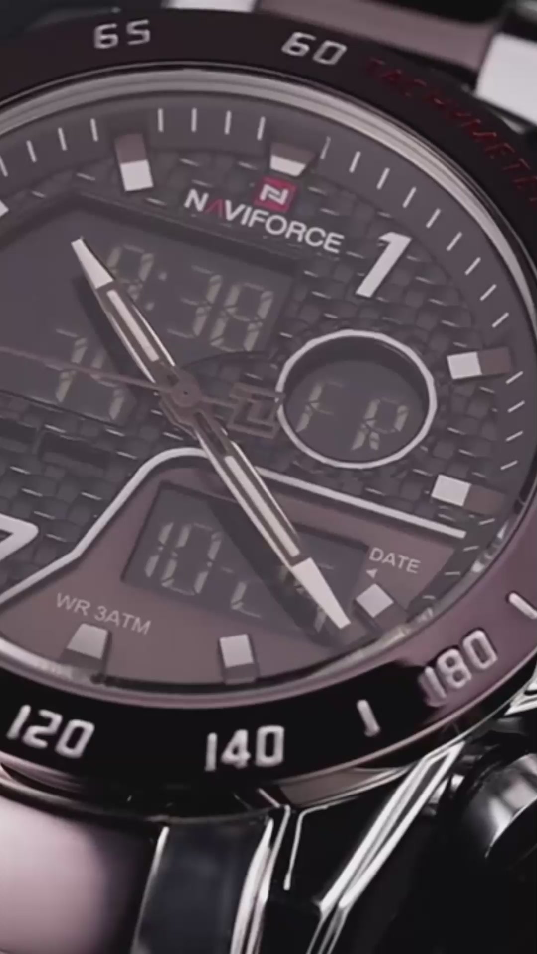 NAVIFORCE-Reloj de lujo para hombres, cronógrafo de pulsera, impermeable, a la moda y acuatico
